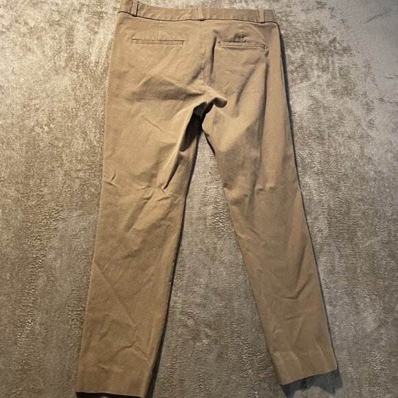 Banana Republic Pants Womens 8 Sloan Tan Tapered Ankle Casual Mid Rise Work - Picture 4 of 7